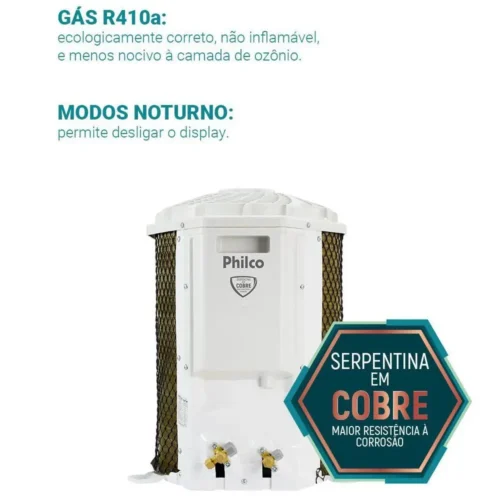 Ar Condicionado Split Philco PAS12QT 12000 Btus Quente/Frio 220V